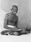 https://commons.wikimedia.org/wiki/File:Gandhi_writing.jpg